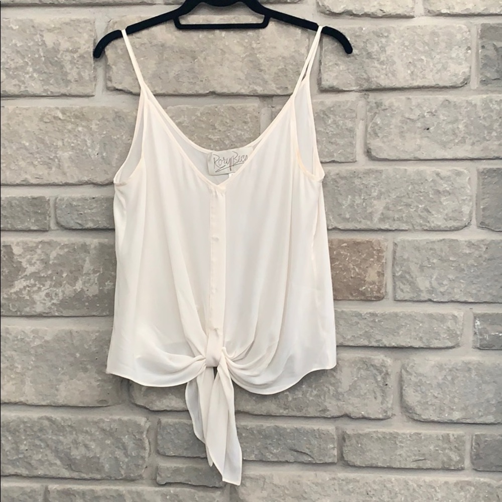 Off white Rory Beca silk tank